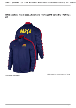 N98 Barcellona Nike Giacca Allenamento Training 2015 Uomo Blu
