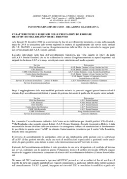 A Piano programmatico 2015