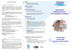 5 marzo 2015 Brescia (BS) Casa di Cura San Camillo INTERAZIONI