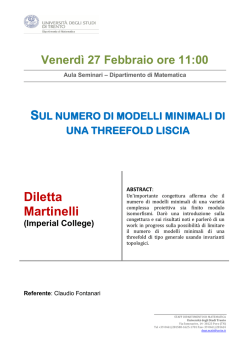 "Sul numero di modelli minimali di una threefold liscia"