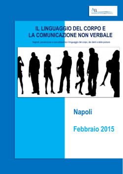 Napoli Febbraio 2015 IL LINGUAGGIO DEL