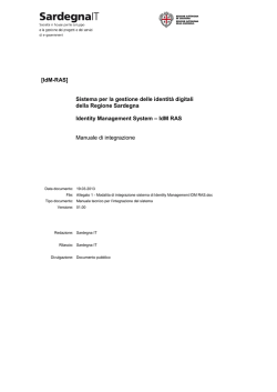 Manuale di integrazione - Regione Autonoma della Sardegna