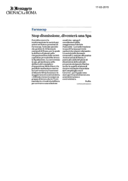Farmacap. Stop dismissione, diventerà una Spa