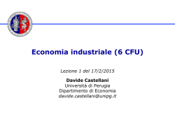 Slides del 17/2/2015: Introduzione all`Economia