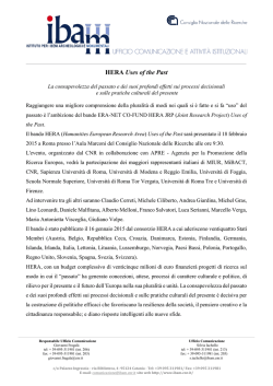 HERA Uses of the Past - IBAM - Istituto per i Beni Archeologici e