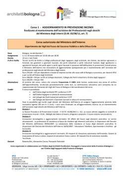 Corso 1 Aggiornamento Prevenzione Incendi