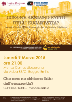 Cosa ne abbiamo fatto dell`Eucaristia
