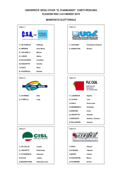 UNIVERSITA` DEGLI STUDI "G. D`ANNUNZIO" CHIETI