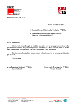 20/02/2015 Occhio ai contributi