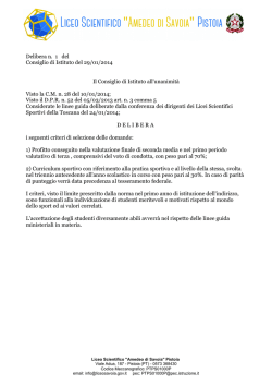 intestazione nuova - Liceo Scientifico "Amedeo di Savoia" Pistoia