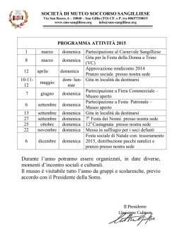 programma attivita` 2015