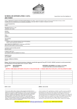 Modulo per le offerte - Capitoliumart CASA D`ASTE..