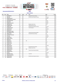 Elenco verificati MX1 - Prove Cronometrate