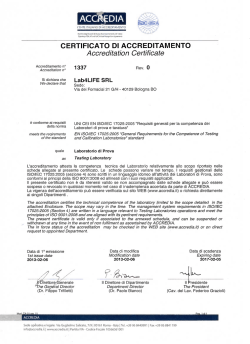 CERTIFICATO DI ACCREDITAMENTO Accreditation