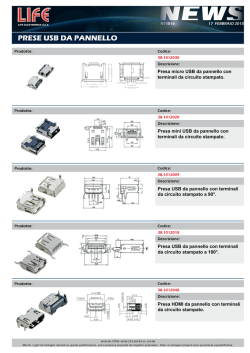 PRESE USB DA PANNELLO - Life Electronics SpA