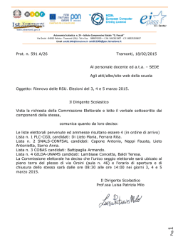 Rinnovo RSU - IC Tramonti