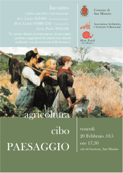 Agricoltura, cibo, paesaggio