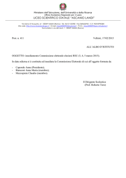 Insediamento Commissione elettorale elezioni RSU