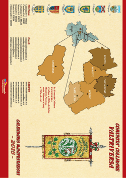CALENDARIO MANIFESTAZIONI 2015