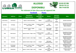 Alloggi disponibili - 26/02/2015