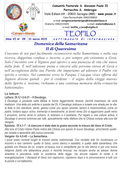Teofilo nr 09 01 marzo 2015 - Parrocchia di Sant`Ambrogio in Seregno