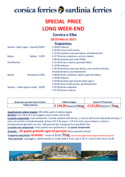 dal 20 al 23 marzo da vado ligure