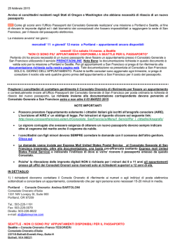 Aggiornamento del 25 febbraio 2015 - Consolato Generale d`Italia a