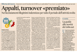 2015 02 26 .. Subentrante nell`Appalto Favorita dallo Sgravio `Renzi`