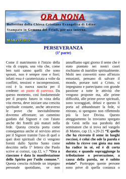 ORA NONA - Chiesa Cristiana Evangelica Friulana Via Croazia 14/1