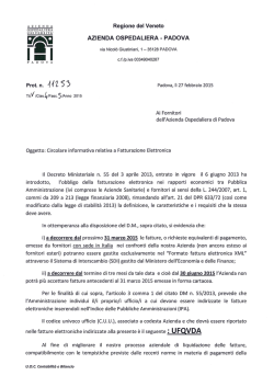 Circolare informativa Fatturazione elettronica