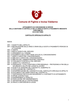 Capitolato - Comune di Figline e Incisa Valdarno