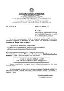 Graduatorie Alunni accolti alla Scuola primaria