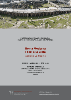 Roma Moderna I Fori e la Città - Associazione Bianchi Bandinelli