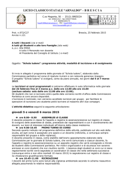 LICEO CLASSICO STATALE &ldquo;ARNALDO&rdquo; &ndash; B R E S C I A