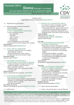 Consumi 2015 - CDV Conference Management