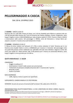 PELLEGRINAGGIO A CASCIA