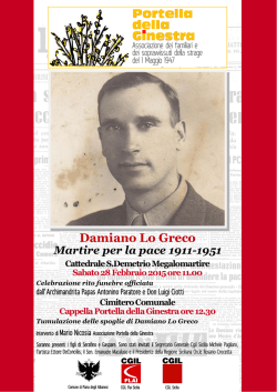 Damiano Lo Greco Portella della Ginestra