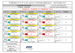 tennis service - Tennis Club Settimo San Pietro
