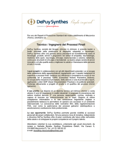 Tecnico / Ingegnere dei Processi Finali