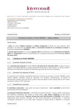 Contributo mensile al Fondo PREVEDI &ndash; Settore Edilizia