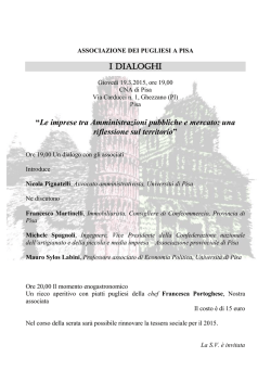 I DIALOGHI - Associazione Pugliesi a Pisa