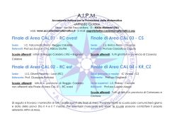 finale di area. sede prova