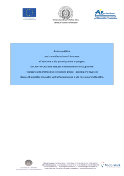 manifestazione interesse - Ente Nazionale per il Microcredito
