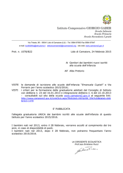 iscrizioni - Istituto Comprensivo "Giorgio Gaber"
