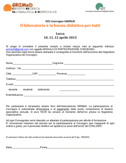 scheda partecipazione