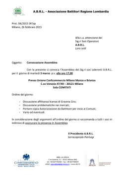 A.B.R.L. - Associazione Battitori Regione Lombardia Prot. 04