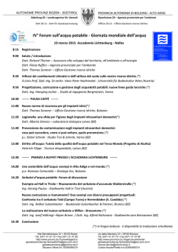 Programma - Provincia Autonoma di Bolzano