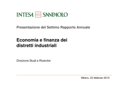 Settimo rapporto distretti Intesa Sanpaolo