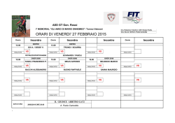 ORARI 27 febb - Gruppo Tennis "Rossi"