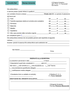 Il/la sottoscritto/a in servizio presso questo Istituto
